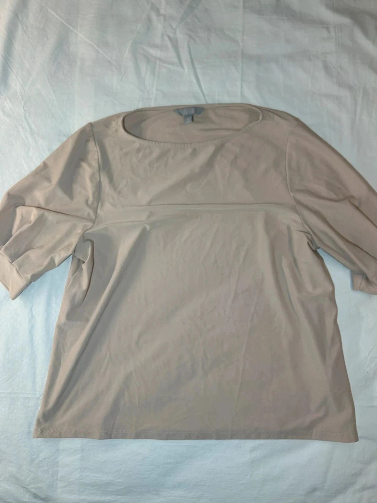 Blusa beige vintage de manga corta de segunda mano de h&m – photo 2